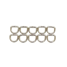 Load image into Gallery viewer, Welded D-ring 10mm - 38mm Nickel Plated For Webbing Straps Bags Handles Dog Leads Collars