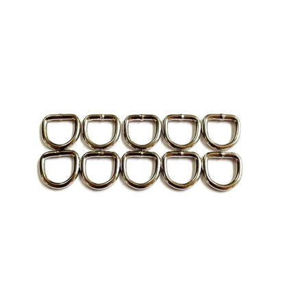 Welded D-ring 10mm - 38mm Nickel Plated For Webbing Straps Bags Handles Dog Leads Collars