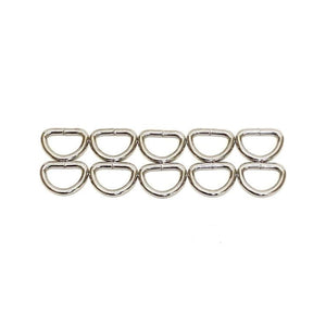Welded D-ring 10mm - 38mm Nickel Plated For Webbing Straps Bags Handles Dog Leads Collars