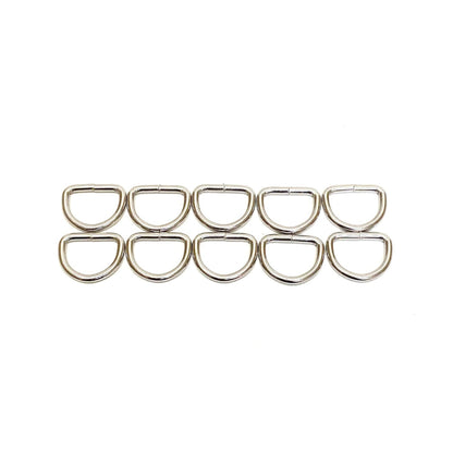 Welded D-ring 10mm - 38mm Nickel Plated For Webbing Straps Bags Handles Dog Leads Collars