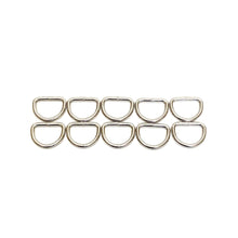 Load image into Gallery viewer, Welded D-ring 10mm - 38mm Nickel Plated For Webbing Straps Bags Handles Dog Leads Collars
