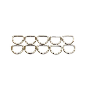 Welded D-ring 10mm - 38mm Nickel Plated For Webbing Straps Bags Handles Dog Leads Collars