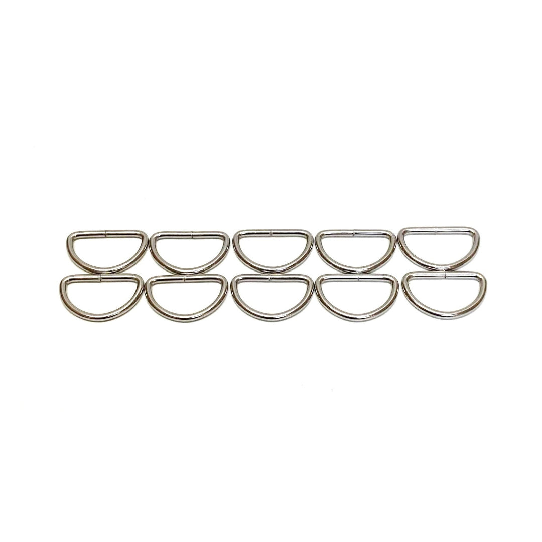Welded D-ring 10mm - 38mm Nickel Plated For Webbing Straps Bags Handles Dog Leads Collars