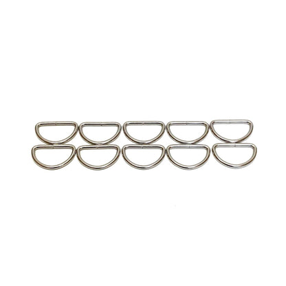Welded D-ring 10mm - 38mm Nickel Plated For Webbing Straps Bags Handles Dog Leads Collars