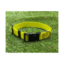 Load image into Gallery viewer, Dog Collar In 25mm Fluorescent Yellow Webbing Adjustable In Various Sizes