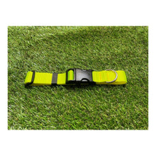 Load image into Gallery viewer, Dog Collar In 25mm Fluorescent Yellow Webbing Adjustable In Various Sizes