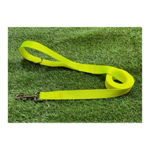 Load image into Gallery viewer, Dog Leads In 25mm Fluorescent Yellow Webbing Training Leash Long Line Short Close Control In Various Lengths