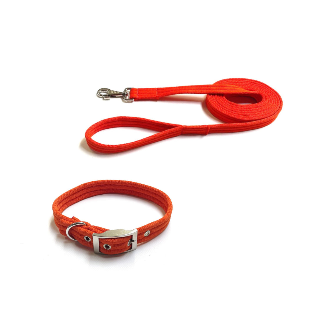 Dog Collar And Lead Set 25mm Air Webbing Large Collar In Various Lengths And Matching Colours