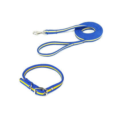 Dog Collar And Lead Set 25mm Air Webbing Small Collar In Various Lengths And Matching Colours