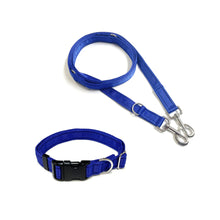 Load image into Gallery viewer, Dog Collar And Police Style Dog Lead Set 25mm Cushion Webbing Medium Collar In Various Lengths And Matching Colours