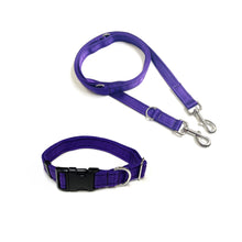 Load image into Gallery viewer, Dog Collar And Police Style Dog Lead Set 25mm Cushion Webbing Medium Collar In Various Lengths And Matching Colours