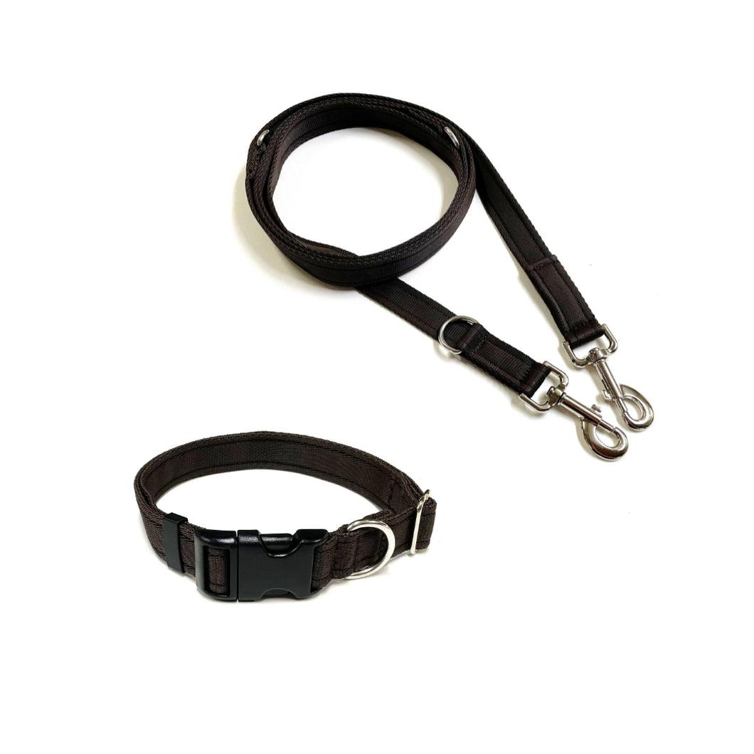 Dog Collar And Police Style Dog Lead Set 20mm Cushion Webbing Small Collar In Various Lengths And Matching Colours