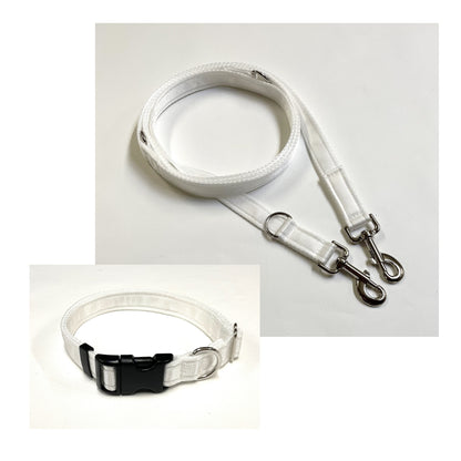 Dog Collar And Police Style Dog Lead Set 20mm Cushion Webbing Small Collar In Various Lengths And Matching Colours