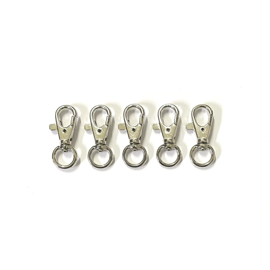 9mm Nickel Plated Swivel Scissor Trigger Clips/Snap Hooks For Bags Charms Keys Chains Lanyard Clips Key Rings x1 - x50