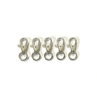 9mm Nickel Plated Swivel Scissor Trigger Clips/Snap Hooks For Bags Charms Keys Chains Lanyard Clips Key Rings x1 - x50