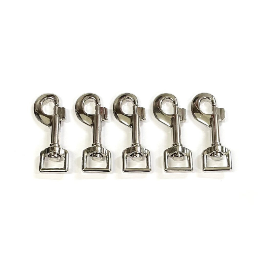 16mm Nickel Trigger Hooks Clips For Dog Leads Webbing Bags Straps x1 - x50