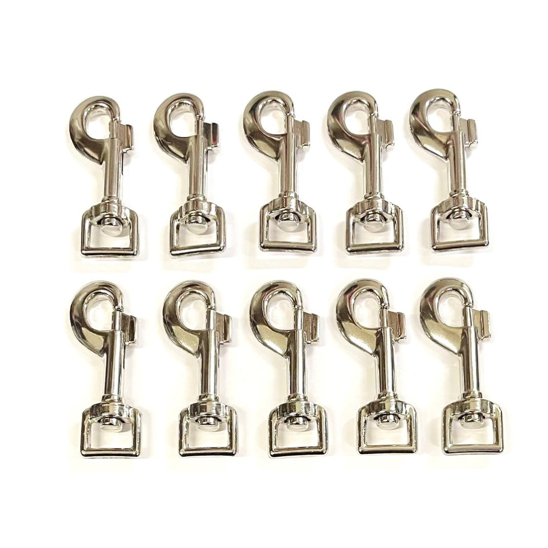 16mm Nickel Trigger Hooks Clips For Dog Leads Webbing Bags Straps x1 - x50