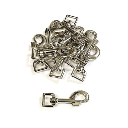 16mm Nickel Trigger Hooks Clips For Dog Leads Webbing Bags Straps x1 - x50