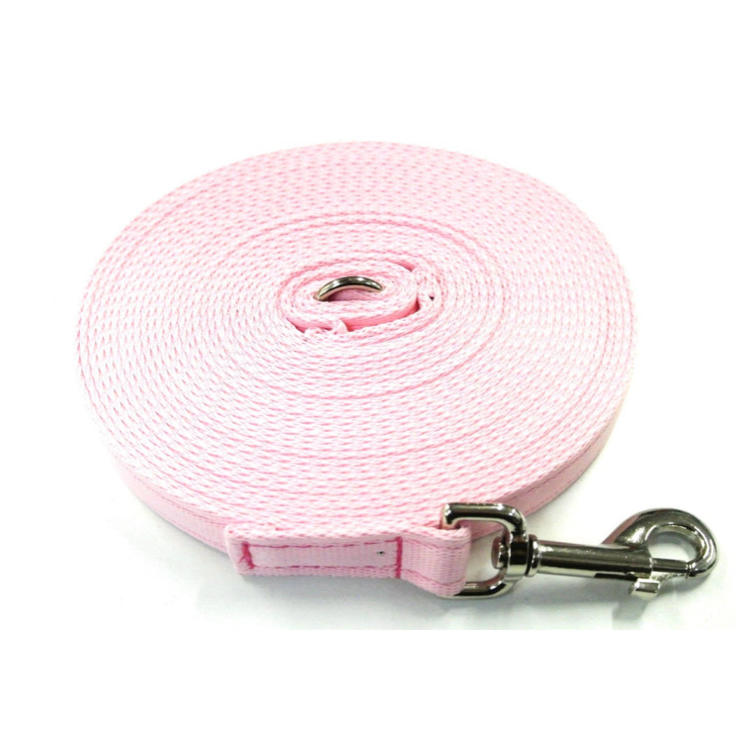 65ft - 100ft Dog Training Lead Obedience Recall Leash Long Dog Lead 20mm Cushion Webbing
