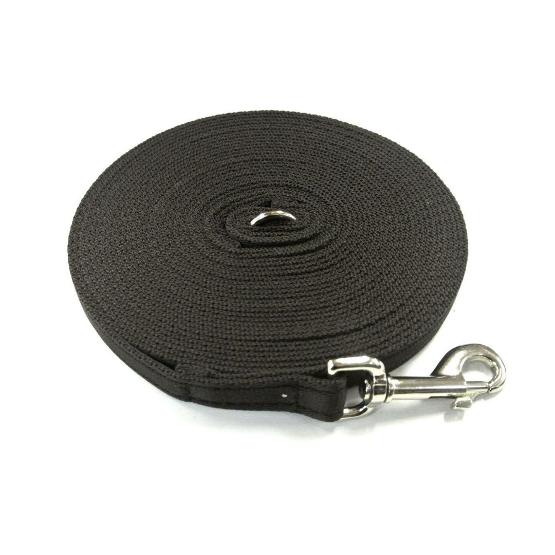 5ft - 50ft Dog Training Lead Obedience Recall Leash Long Dog Lead 25mm Cushion Webbing