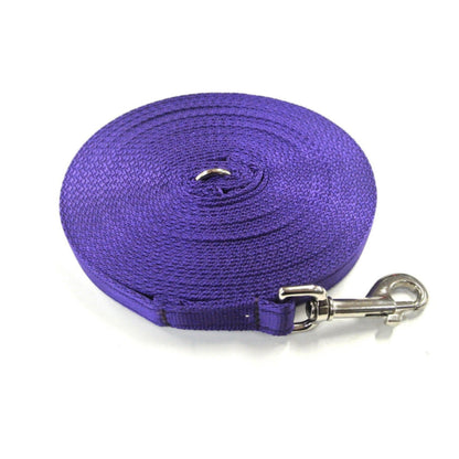 5ft - 50ft Dog Training Lead Obedience Recall Leash Long Dog Lead 25mm Cushion Webbing