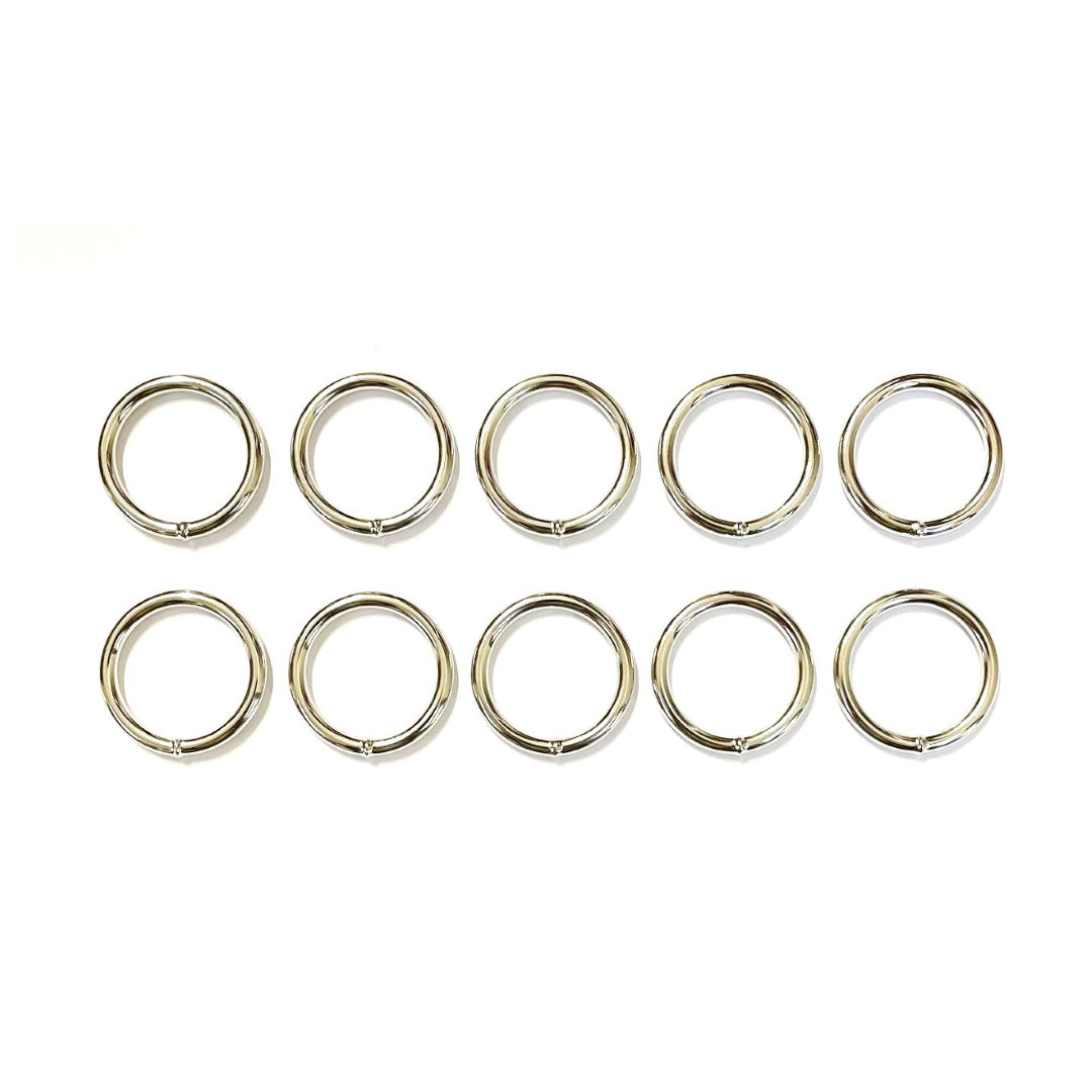 29mm Welded O-Rings Nickel Plated 4mm Thick For Webbing Bags Straps Handles Dog Leads x2 - x100