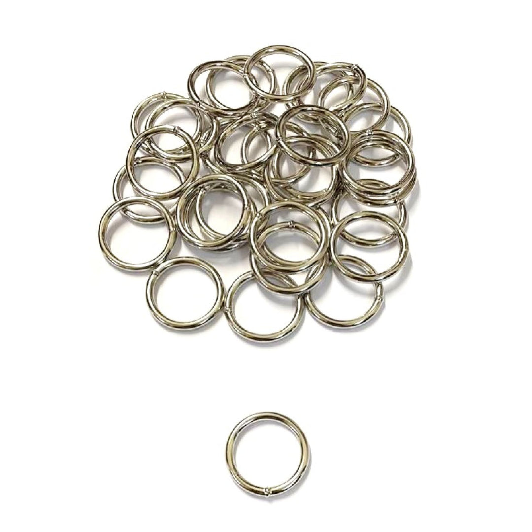 29mm Welded O-Rings Nickel Plated 4mm Thick For Webbing Bags Straps Handles Dog Leads x2 - x100