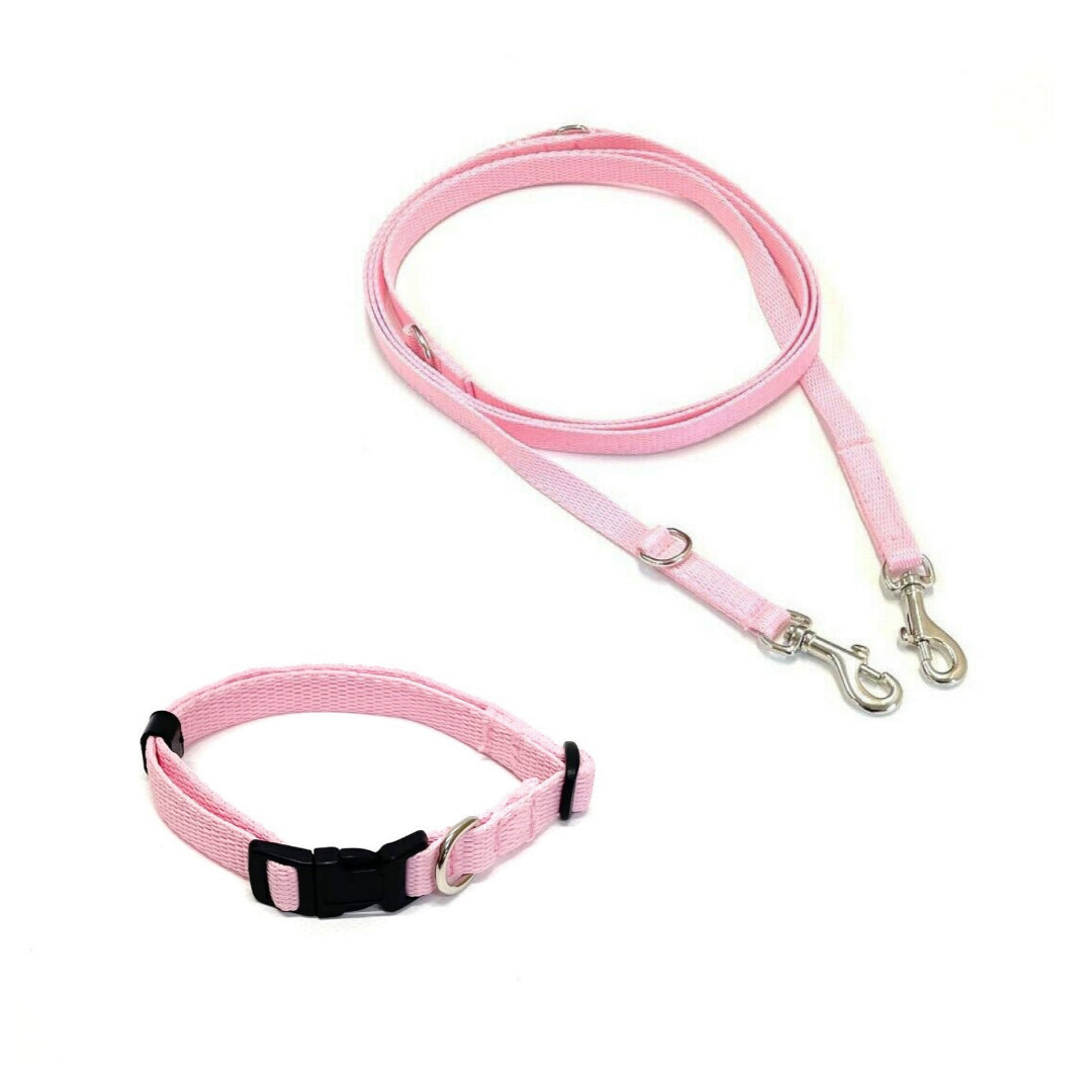Dog Collar And Police Style Dog Lead Set 13mm Webbing Small Collar In Various Lengths And Matching Colours
