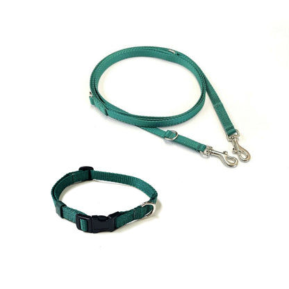 Dog Collar And Police Style Dog Lead Set 13mm Webbing Small Collar In Various Lengths And Matching Colours