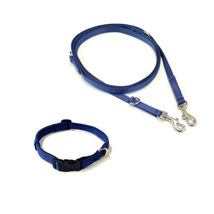Dog Collar And Police Style Dog Lead Set 13mm Webbing Small Collar In Various Lengths And Matching Colours