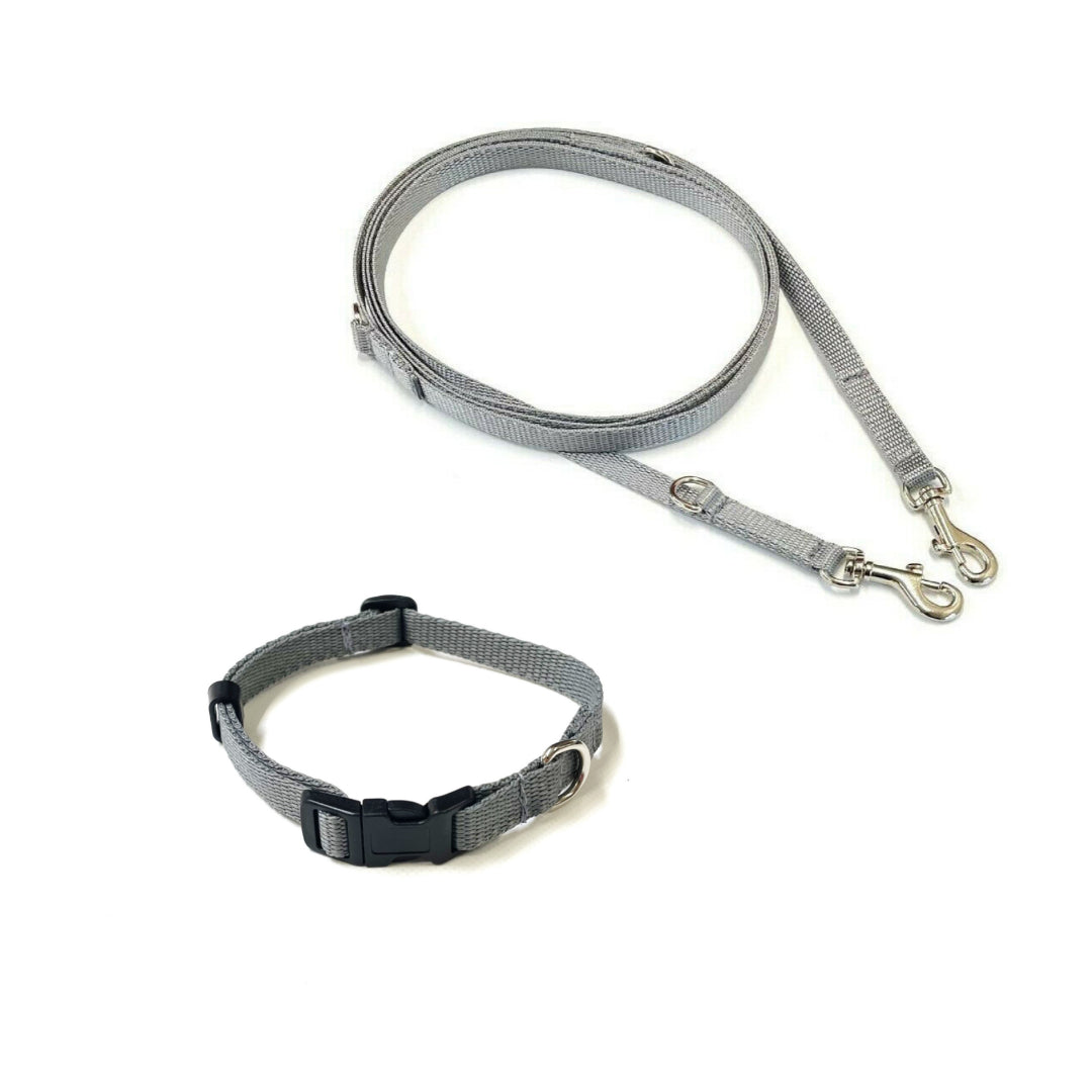 Dog Collar And Police Style Dog Lead Set 13mm Webbing Small Collar In Various Lengths And Matching Colours