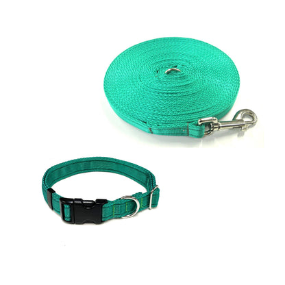 Dog Collar And Lead Set 25mm Cushion Webbing Small Collar In Various Lengths And Matching Colours