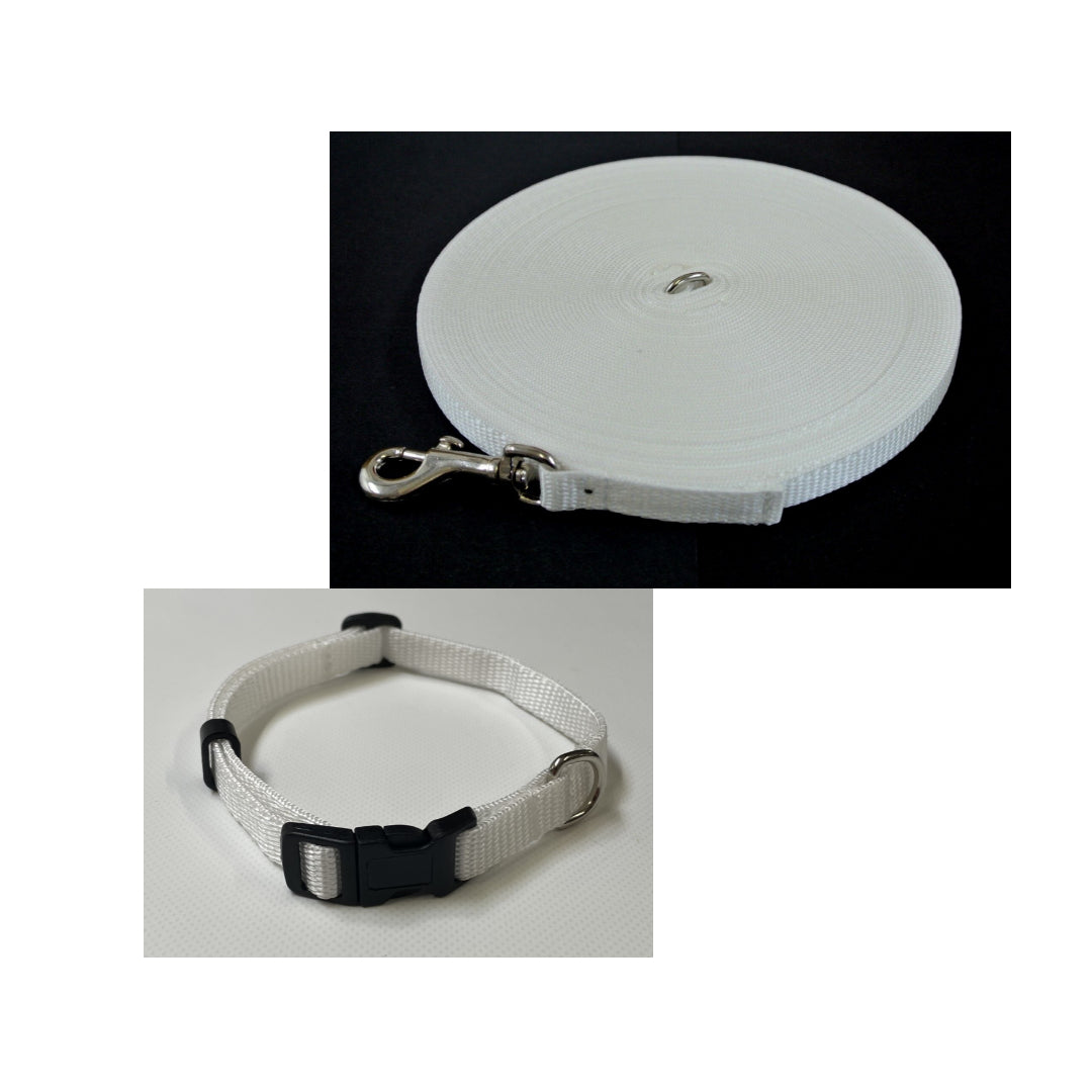 Dog Collar And Lead Set 13mm Webbing X - Small Collar In Various Lengths And Matching Colours