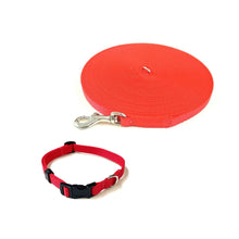 Load image into Gallery viewer, Dog Collar And Lead Set 13mm Webbing Small Collar In Various Lengths And Matching Colours