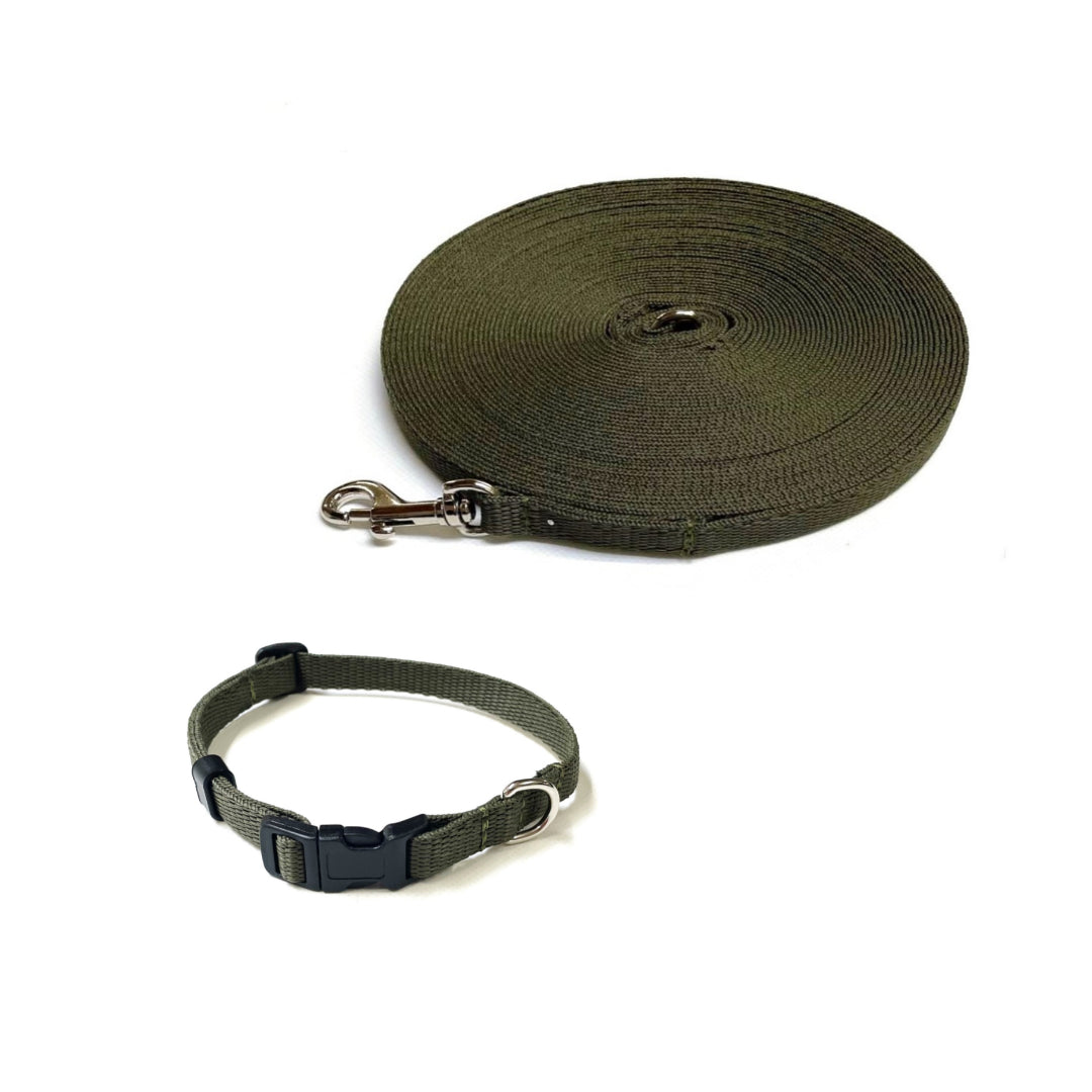 Dog Collar And Lead Set 13mm Webbing X - Small Collar In Various Lengths And Matching Colours