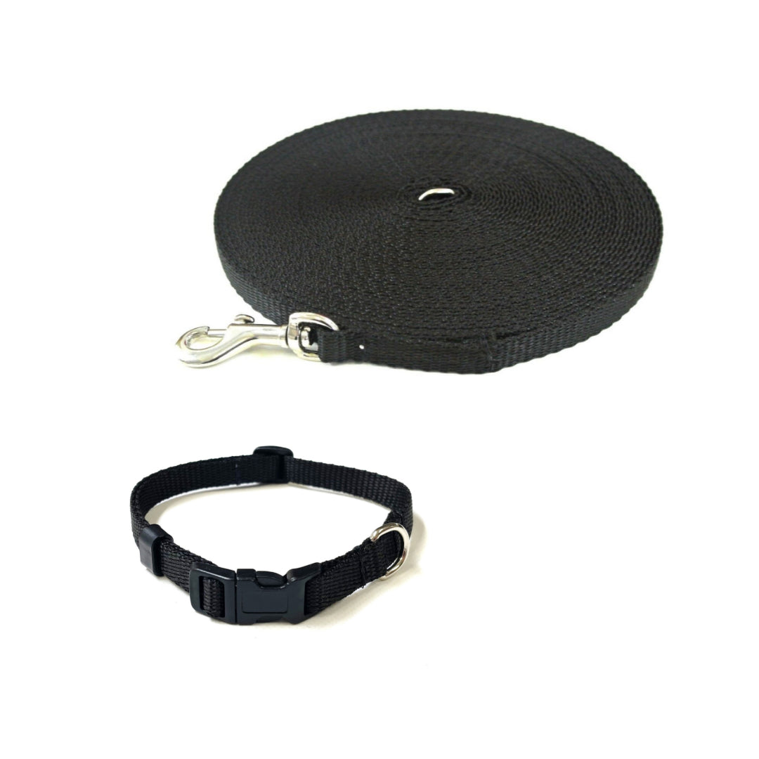 Dog Collar And Lead Set 13mm Webbing X - Small Collar In Various Lengths And Matching Colours