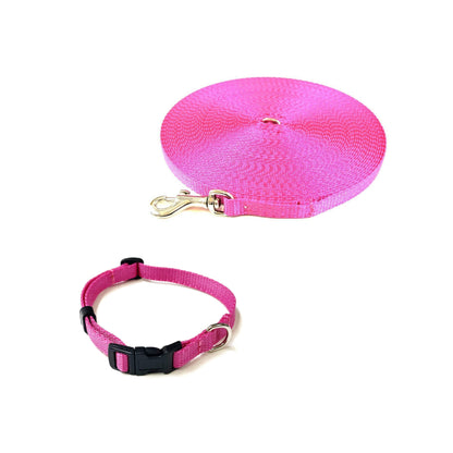 Dog Collar And Lead Set 13mm Webbing X - Small Collar In Various Lengths And Matching Colours