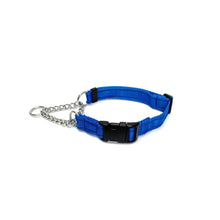 Load image into Gallery viewer, Half Check Chain Dog Collars Adjustable 25mm Wide Cushion Webbing Large X-Large