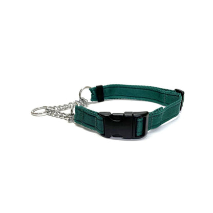 Half Check Chain Dog Collars Adjustable 25mm Wide Cushion Webbing Large X-Large