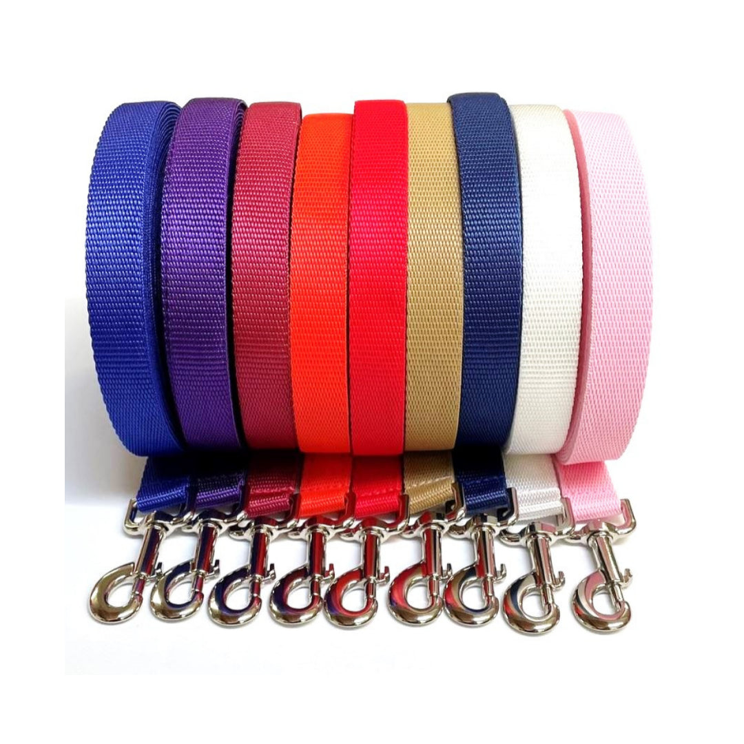 40ft - 100ft Long Dog Training Leads Obedience Recall Walking Leash Puppy In 20mm Webbing 19 Colours