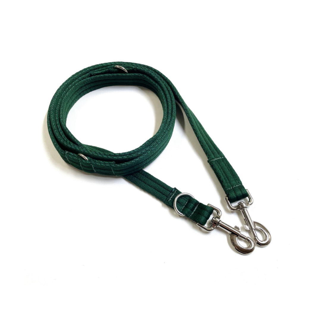 Police Style Dog Training Lead Double Ended Multi Functional Dual Walking Leash 25mm Air Webbing 5ft - 15ft