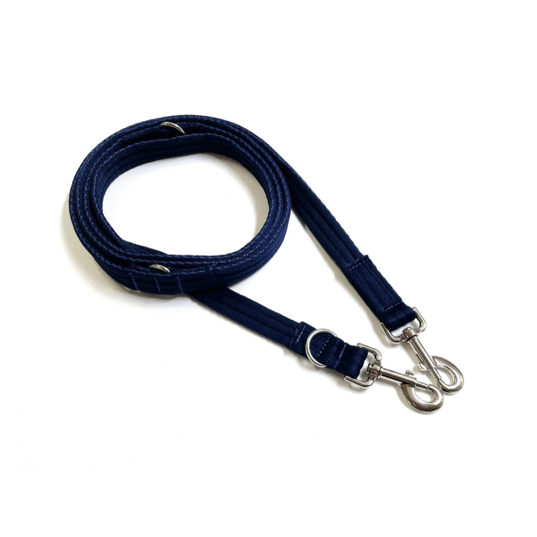 Police Style Dog Training Lead Double Ended Multi Functional Dual Walking Leash 25mm Air Webbing 5ft - 15ft