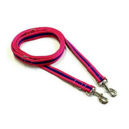 Police Style Dog Training Lead Double Ended Multi Functional Dual Walking Leash 25mm Air Webbing 5ft - 15ft