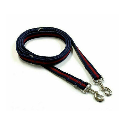 Police Style Dog Training Lead Double Ended Multi Functional Dual Walking Leash 25mm Air Webbing 5ft - 15ft