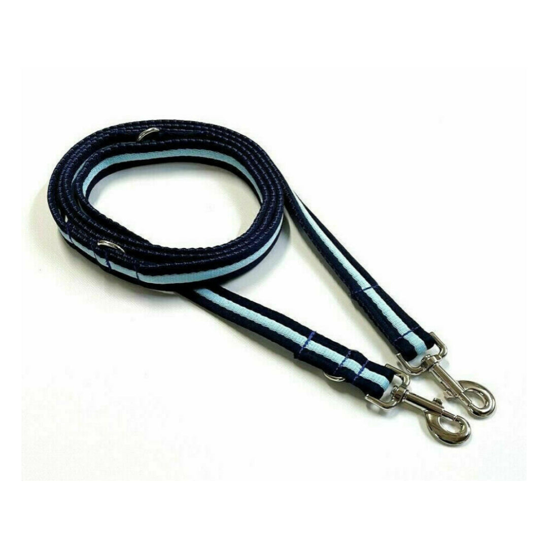 Police Style Dog Training Lead Double Ended Multi Functional Dual Walking Leash 25mm Air Webbing 5ft - 15ft