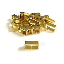 Load image into Gallery viewer, Solid Brass Flat Dog Collar Loop 2 Bar Loop Metal Strap Keeper For Webbing Bags Straps Dog Collars 12mm - 25mm