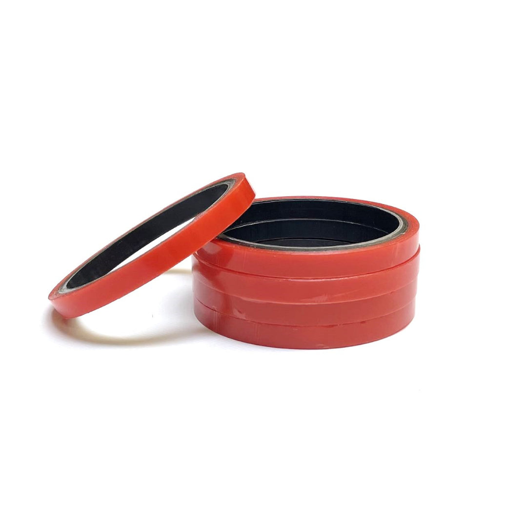 Double Sided Super Sticky Tape Clear Tape Red Lining 5 Metre Roll Strong 6mm - 25mm Width