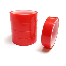 Load image into Gallery viewer, Double Sided Super Sticky Tape Clear Tape Red Lining 5 Metre Roll Strong 6mm - 25mm Width