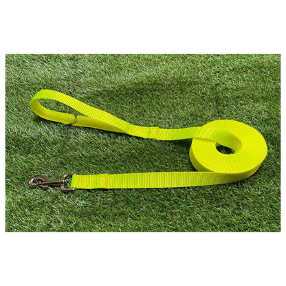 Dog Training Lead 25mm Heavy Webbing 5ft - 30ft Long Line Tracking Recall In 20 Colours