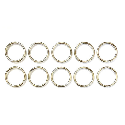 38mm Welded O-Rings Nickel Plated 5mm Thick For Webbing Bags Straps Handles Dog Leads x1 - x100